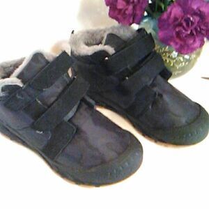 Faux Fur Lined Black Sneakers